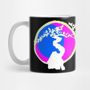 Trippy negative enso circle bonsai tree - Sumi inspired design for bonsai lovers Mug